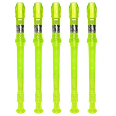 Imagem de Kit 5 Flautas Doce Germânica Verde Translucida FL 20G G NY