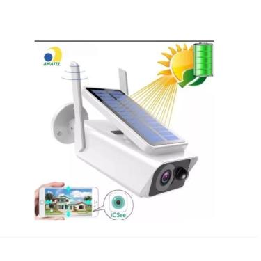 Imagem de Câmera Ip Wifi Segurança Ip66 Energia Solar Full Hd Externa