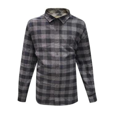 Imagem de Camisa Masculina Individual Comfort Xadrez Preto-Masculino