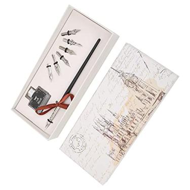 Imagem de Material Escolar de Escritório Conjunto de Material Escolar Antiderrapante Aperto de Mão Ideal para Professores Idosos e Amantes Flores retrô Caneta de Caligrafia Material