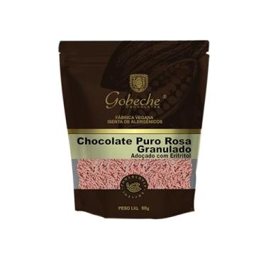 Imagem de Chocolate Puro Rosa Granulado Adoçado com Eritritol 90g…