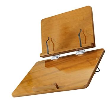 Imagem de Material Escolar de Escritório Material Escolar Suporte para Livros Resistente Rack para Tablet Suporte para Livros de Leitura Multifuncional de Madeira para Estudantes Suporte