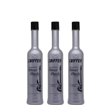 Imagem de Kit com 3 Shampoo Tonalizante Silver Black Coiffer P/Cabelos Brancos e Grisalhos