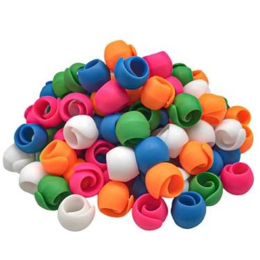 Imagem de Fbshicung 100 peças de suporte de linha atualizado/abraçadeiras compatíveis com carretéis maiores - mantenha o carretel de linha limpo e organizado para costura e máquina de bordar, carretéis de linha