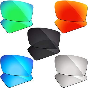 Imagem de Firtox 5 pares de lentes polarizadas de substituição compatíveis com óculos de sol Oakley Gascan – Pacote combo
