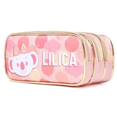 Imagem de Estojo Triplo Lilica Ripilica Happy Days Salmão - Pacific