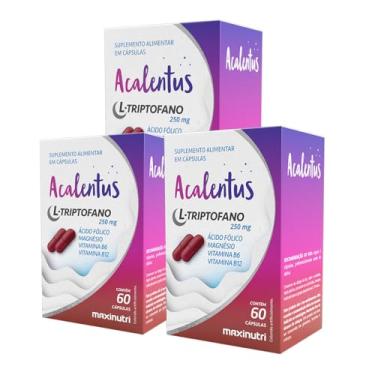 Imagem de Kit com 3 Suplementos com L-Triptofano, Ácido Fólico, Magnésio, Vitaminas B6 e B12, Chikweb