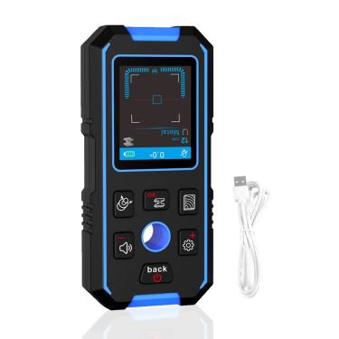Imagem de KKcare NF-518 Detector de parede multifuncional Display LCD colorido retroiluminado de 2,4 polegadas 240*320 Resolução AC Metal Madeira Parede Modos de Detecção de Cabo de Ajuste Fios Dispositivo de Medição de Profundidade com Transmissão de Voz
