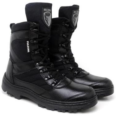 Imagem de Bota Coturno Militar Motociclista Masculina Cano Alto - Fulgore, 36, P