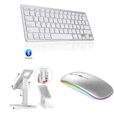 Imagem de Teclado Bluetooth + Mouse Recarregável + Sup Tablet Multilaser Ultra U