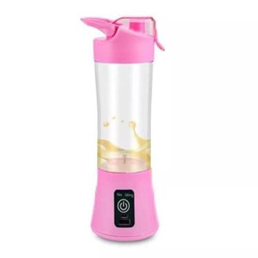Imagem de Mini Liquidificador Portátil Shake Eletrico Juice Cup Rosa - Importado