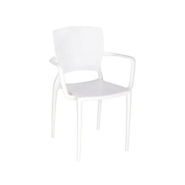 Imagem de Cadeira Sofia com Braço Branca Encosto Fechado Tramontina 92039/010