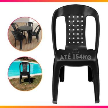 Imagem de Arqplast cadeira plástica sem braço preta bistrô