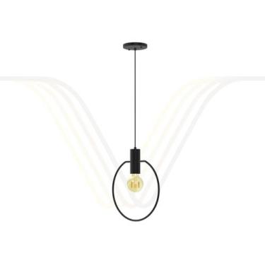 Imagem de Pendente Luminária Soquete Karlo Redondo - Luzes do Vale, Branco