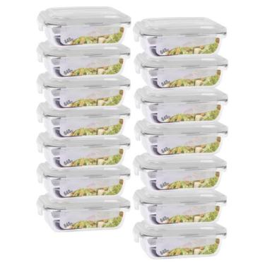 Imagem de Kit 14 Potes 640ml Hermético Anel Vedação - ECOS, Pote de vidro