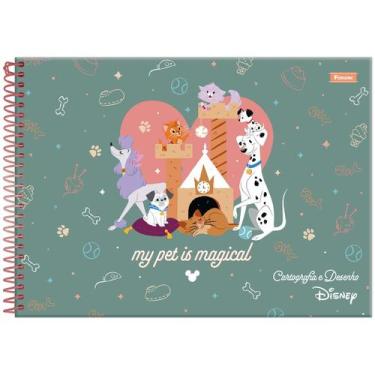 Imagem de Caderno de desenho Foroni Disney pets 275x200mm 80 folhas
