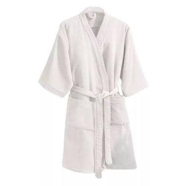 Imagem de Roupão Adulto Velour Confort Tamanho G Dohler, Branco