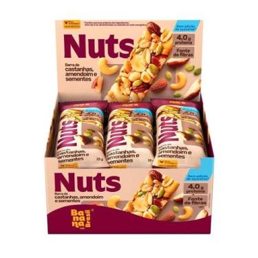 Imagem de Barra de Castanhas, Amendoim e Sementes Nuts display com 12 barras de 