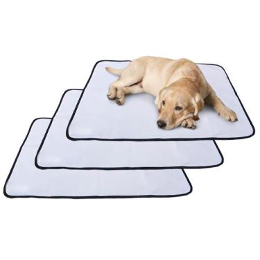 Imagem de 3 Caminhas para Cães e Gatos Dobrável 200 Lavagens 100x70 Branco com B