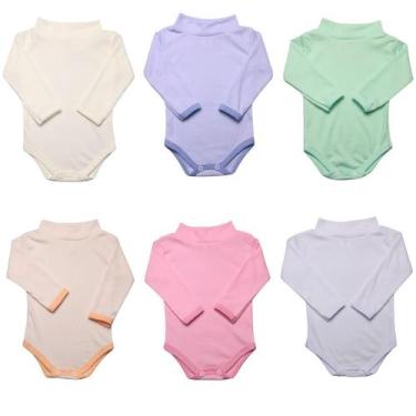Imagem de Body Cacharrel Bebe Gola Alta Kit 3 Pcs Inverno Outono - Batutinhas Ba