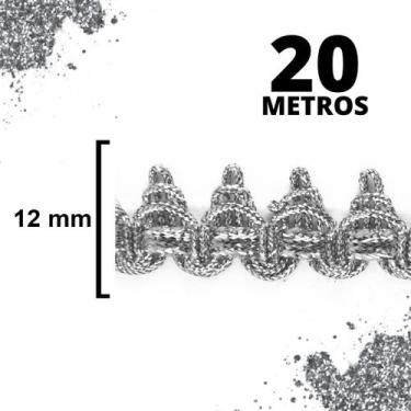 Imagem de Passamanaria Prata - Fita Galão - Rolo C/20 Metros - 17 Nybc
