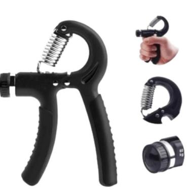 Imagem de Hand Grip Regulável 15x9cm preto - Ajuste de Peso 5 A 60kg - Entrega R
