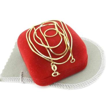 Imagem de Corrente Masculina 70Cm 1Mm Largura Folheada Ouro Cr176 - Wnbijouteria