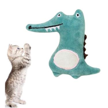 Imagem de Brinquedo Jacaré Bicho de Pelúcia para PET Gatos Cachorros - Ami, Verd