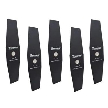 Imagem de KIT 05 LÂMINAS PARA ROÇADEIRA COM 2 PONTAS EM AÇO com Adaptador de Fur