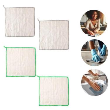 Imagem de Kit 4 Panos Max Clean Limpeza Carro Moveis Anti Risco 30x30 - Clink