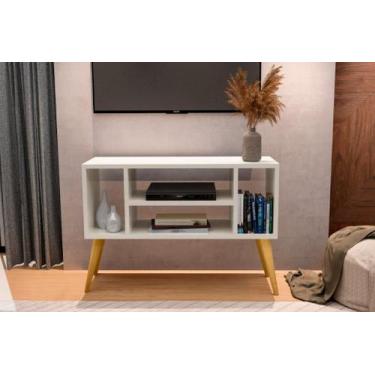 Imagem de Rack / Bancada MI Modelo Retrô Com Nichos Cor Off White - JA