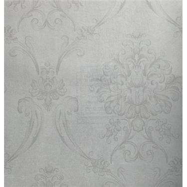 Imagem de Papel de Parede Clássico Arabesco Muirgen Cinza -Rolo com 10 Metros  R