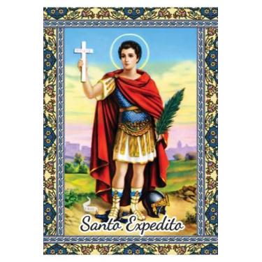 Imagem de 1000 Santinho Santo Expedito Milheiro (oração no verso) - 7x10 cm - Sa