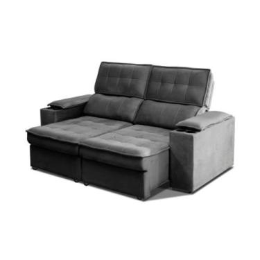 Imagem de Sofá Premium Retrátil/Reclinável 2,08m - Molas Ensacadas - Entrega em 