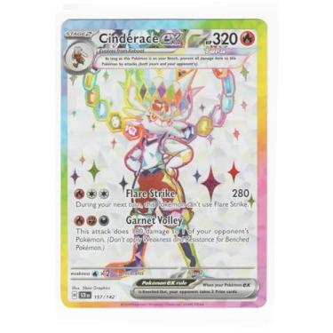 Imagem de Pokemon - Cinderace ex 157/142 - Stellar Crown - Full Art Foil Ultra Rare Card