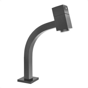 Imagem de Torneira Link Quadrada Preto Fosco 45 Metal Lucca Black Banheiro Pia L