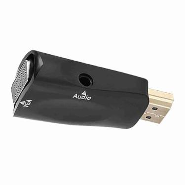 Imagem de Fêmea para Vga Fêmea, Conversor para Vga Com Cabo de Saída de áudio de 3,5 Mm HD 1080p Fêmea para Vga Adaptador Conversor Fêmea Adaptador para Vga Branco (Preto)