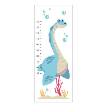 Imagem de Régua de Crescimento Adesivo Dino Azul 167 cm Altura - Império da Impr