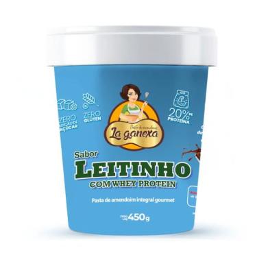 Imagem de Pasta de Amendoim Integral sabor Leitinho Sem Açucar 450g La Ganexa