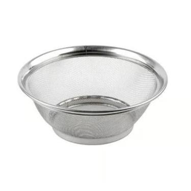 Imagem de Escorredor de Alimentos 25cm em Aço Inox Cromado - Cesto Casa em Cozin