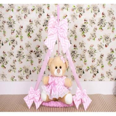 Imagem de Enfeite de porta maternidade urso vestido com lese - CKD CONFECCOES, C