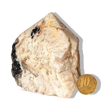 Imagem de 01 Turmalina no Feldspato Pé e Bico Serrado 300 a 400g Tipo C - Crista