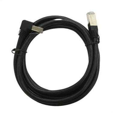 Imagem de Cabo de Rede Cat7 Plug 90 Graus para Cima Preto - 3 Metros - CIRILO CA