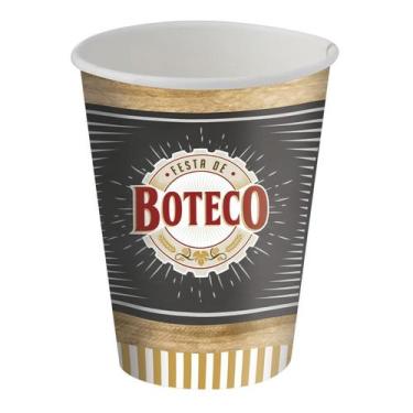 Imagem de Copo de Papel 200ml Festa Boteco  - 8 unidades - Festcolor - Rizzo Fes