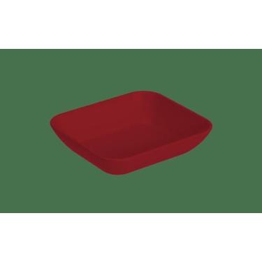 Imagem de Prato Petisqueira Pequeno 10,2 cm Plástico Cor Vermelho Bold Linha Uno