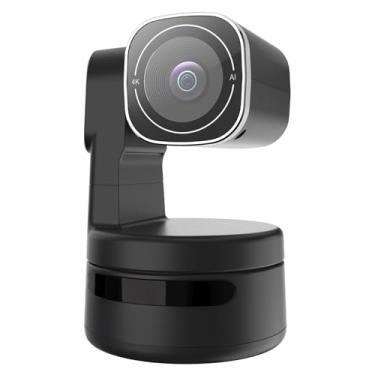 Imagem de WAAWO Webcam USB C PTZ, câmera web de streaming 4K com suporte dobrado, zoom digital 3X com controle remoto, mudo de um clique para proteção de privacidade, funciona com zoom, OBS, TikTok, YouTube