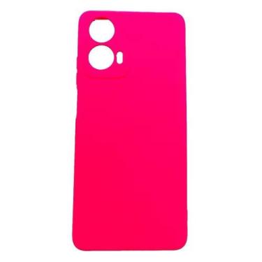 Imagem de Capa Capinha Case de Silicone Aveludada Para Motorola Moto G35, Pink