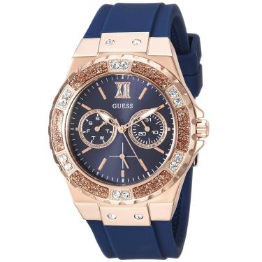 Imagem de Relógio feminino Guess, aço inoxidável e silicone, modelo: U1053L