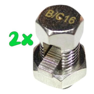 Imagem de Kit 2 Split Bolt Conector Parafuso Fendido 16mm para Emenda Cabos - 3M