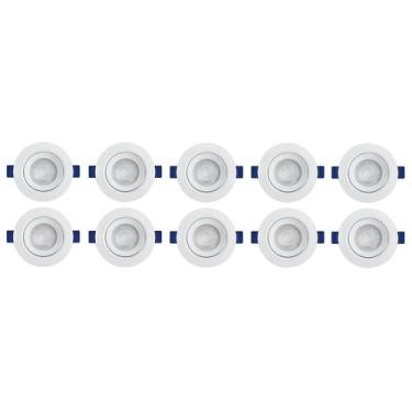 Imagem de Kit 10 Spot LED Embutir Black+ Decker 3W Luz Branca 6500K Redondo